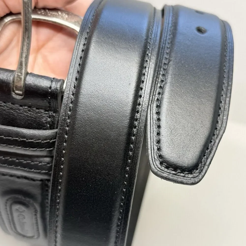 Columbia Men’s Goose Lake Black Leather Casual Everyday Belt Sz XL 42-44